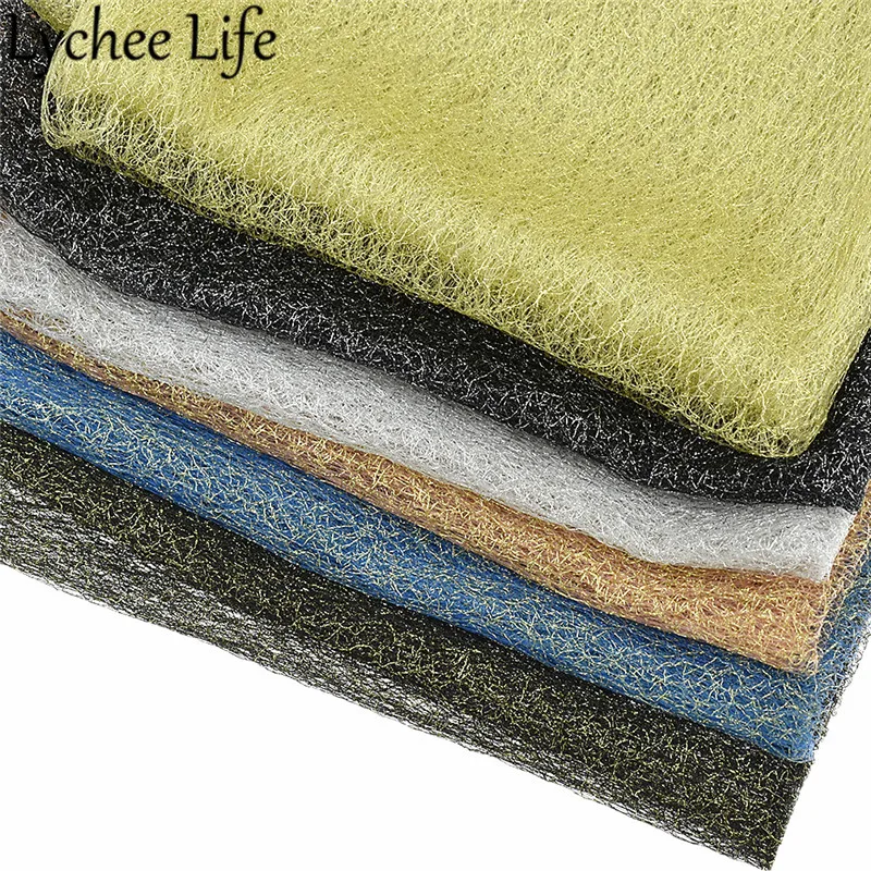 Lychee Life Золотая серебряная Кружевная Сетка Тюлевая ткань 100x160 см сетчатая сделай