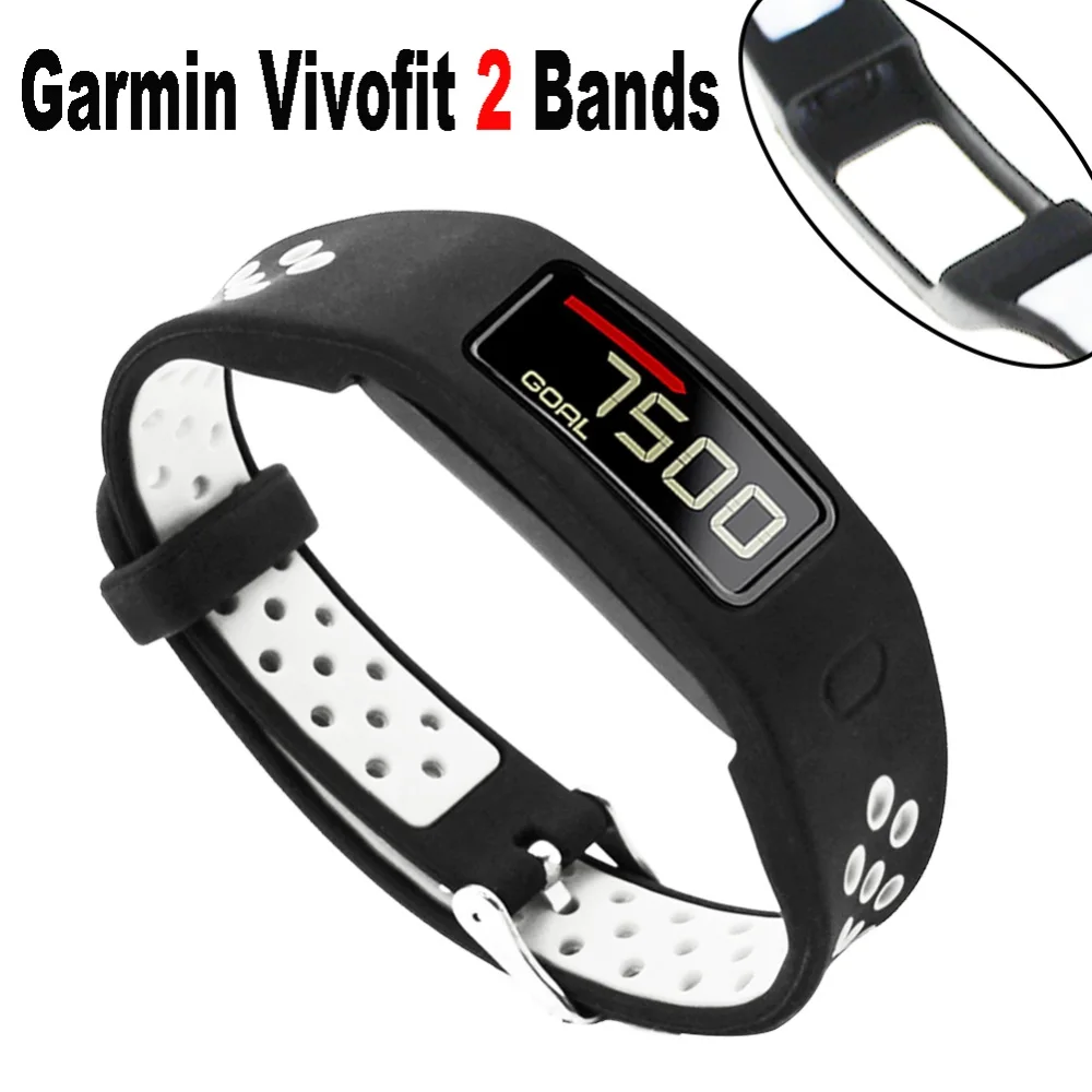 Силиконовый сменный ремешок для часов Garmin Vivofit, 2 ремешка, красочные умные часы, спортивный браслет для Vivofit 2, браслет для часов