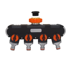 4 Way Hose Splitter Garden Hose Splitter Connector Heavy Duty Fitting for Drip Irrigation, Timers, and Lawns