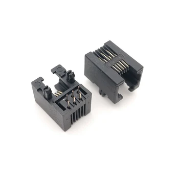 

100pcs/lot New RJ11 Telephone Modular Network Jack 95001-6P6C 6 Pin LAN PCB Connector All Plastics