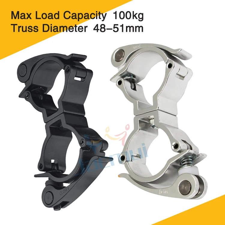 

10Pcs Snap Clamps 2" 100kg Quick Open Light Duty Swivel Clamp For Stage Truss