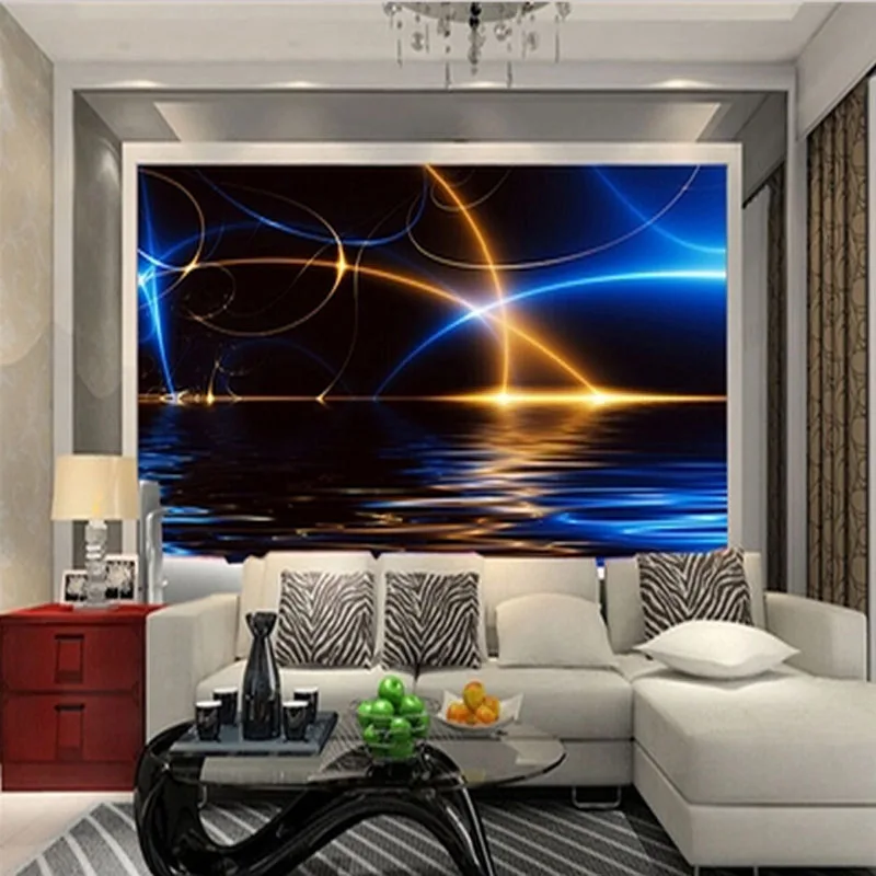 TV background wallpaper mural style sofa television bedroom background wall personality elements