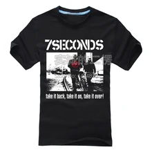 Прохладный 7 второй панк-рок-группа 3D Рокер бренд футболка высокое качество элементы фитнес Хардрок тяжелых металлов хлопок