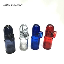 Уютный момент 1 X акриловый нюхательный диспенсер пуля ракета снортер Snuff таблетки бутылка Snorter Sniffer цвет случайный SM097