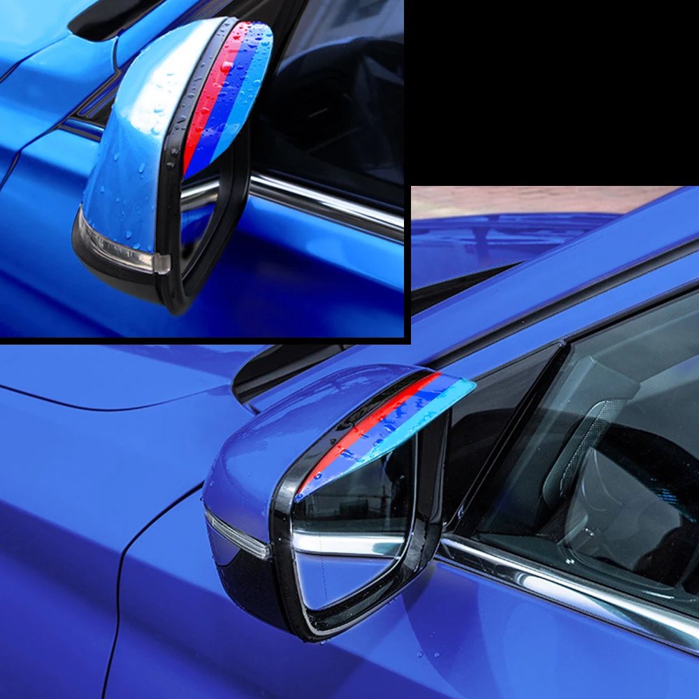 Car Rearview Mirror Sticker For BMW Rain Shield Guard Auto Car Back