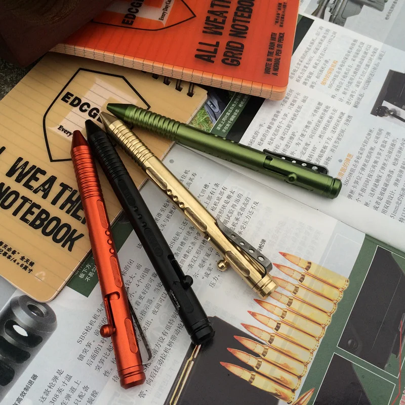 Gift Outdoor Tactical Bolt Brass Pen CNC Process Aluminum Alloy Self defense defense breaks windows to survive tactical pen EDC Gift Outdoor Tactical Bolt Brass Pen CNC Process Aluminum Alloy Self defense defense breaks windows to survive tactical pen EDC