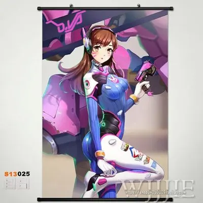 Game Overwatch OW D.Va Sweet Home Decor Poster Wall Scroll Mural | Дом и сад