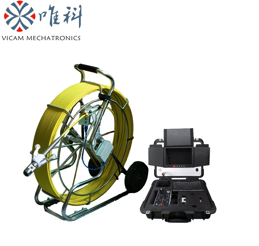 360 degree dual portable sewer drain video inspection camera for tube