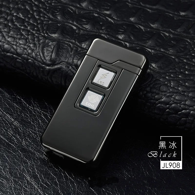 Usb зарядка Тесла катушки и дуговая Зажигалка металла двойного назначения ветрозащитная зажигалки для электронных сигарет Прямая