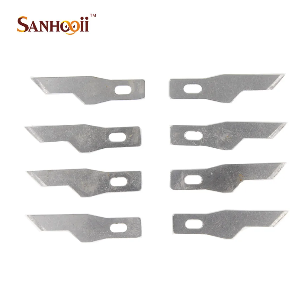 

SANHOOII 8PCS/set 16#45 Angle Cutting Blades For Metal Handle Scalpel knife