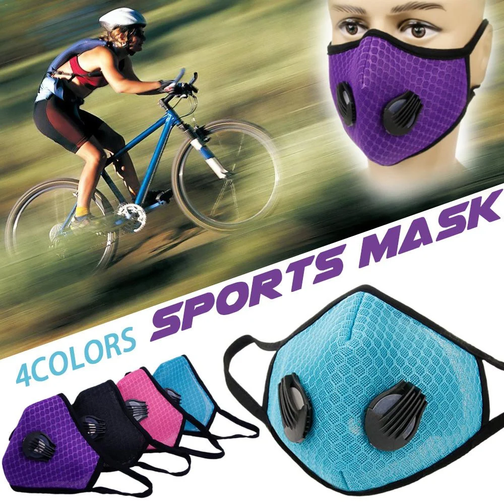 1 шт. модный Респиратор маска с дыхательным клапаном моющийся сетчатый фильтр с активированным углем PM2.5 маски для рта