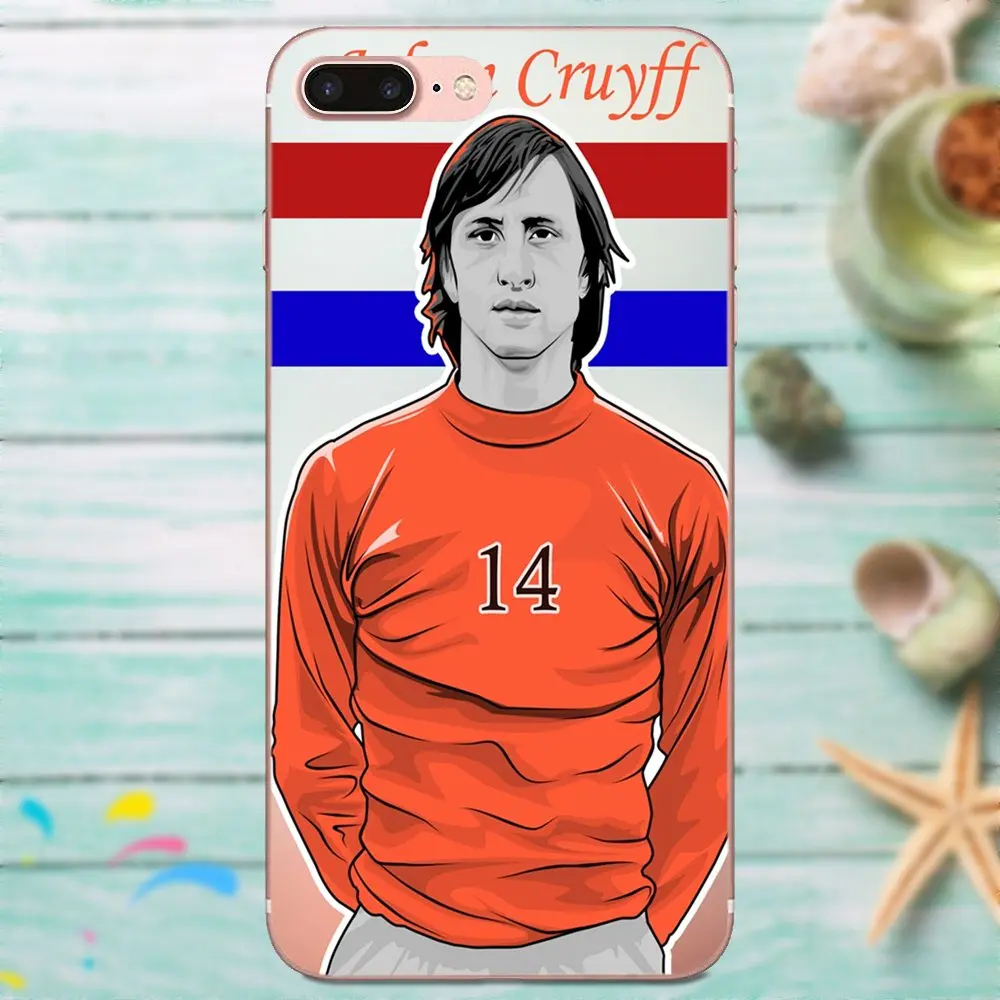 Футболист Johan Cruyff мягкий TPU художественный принт для Galaxy Grand Alpha G850 Core2 Prime S2 I9082 A3 A5 A7