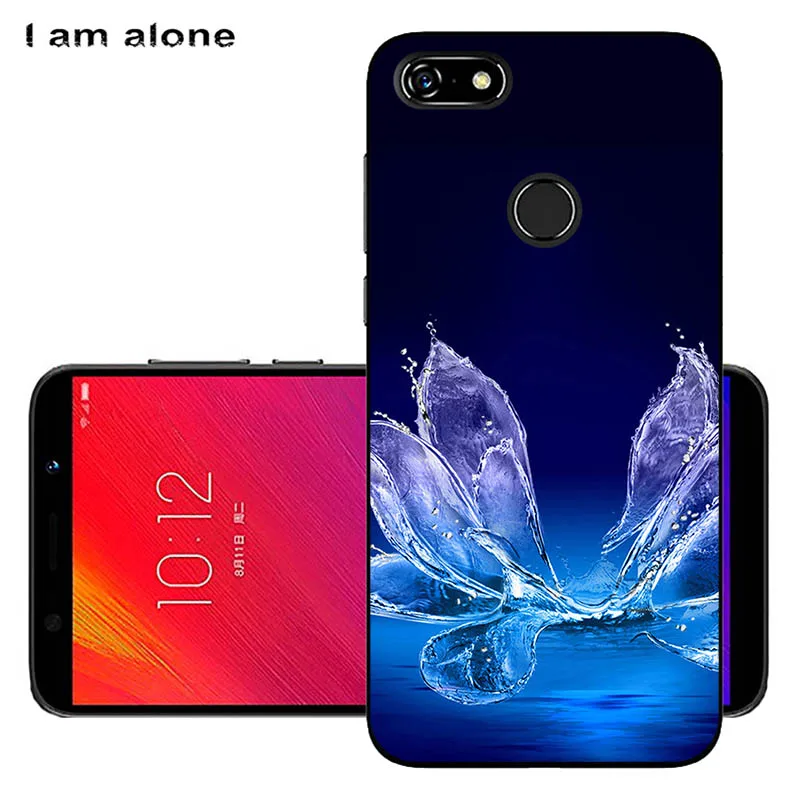 I am alone Phone Bags For Lenovo A5 5.45 inch Solf TPU Fashion Cute Color Paint Mobile Cases For Lenovo A5 Shell Shipping Free
