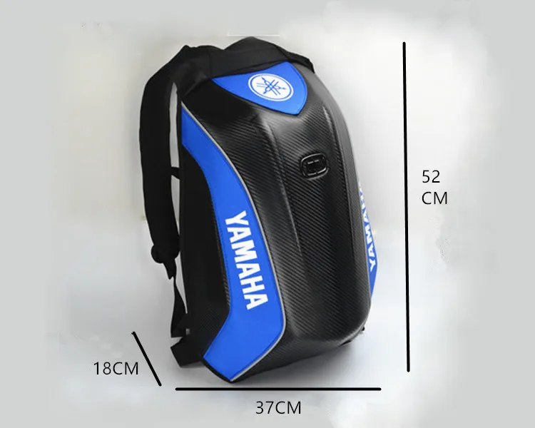 Motorcycle Riding Backpack For Yamaha Racing Team Waterproof Carbon Fiber Hard Shell Motorcycle