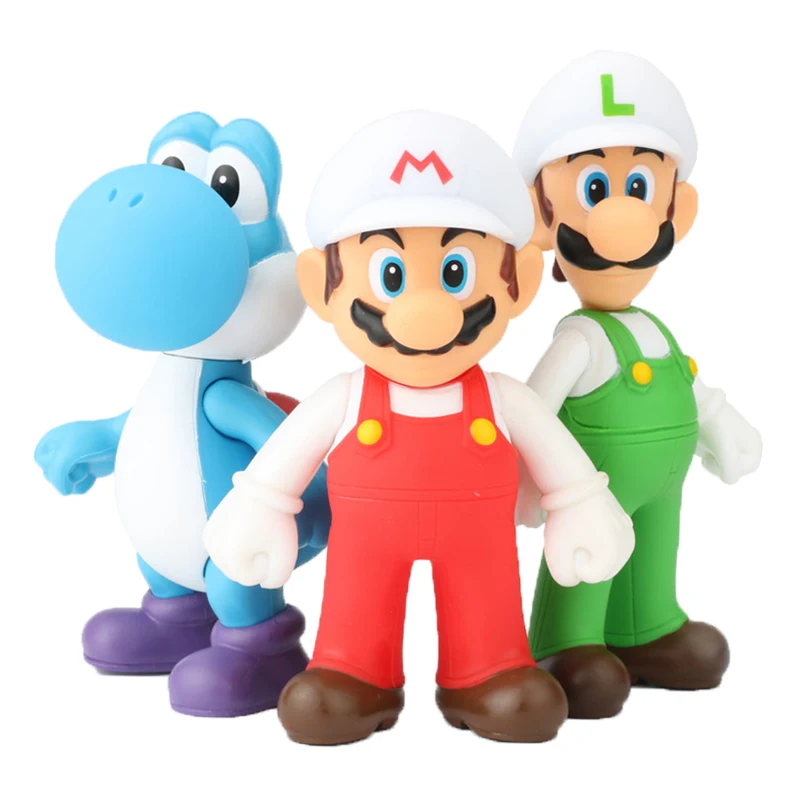 Super Mario Bros Luigi Mario Action Figure PVC Super Mario Figure Model Doll 13cm Figure Toys For Children Kids Toy
