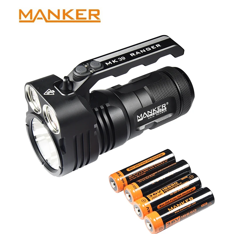 Manker MK39 Ranger 6000 люменов CREE XHP35 HI + 8x CREE XHPG3/8x Nichia 219C светодиодный фонарик с 4x высокого стока 18650 батарея