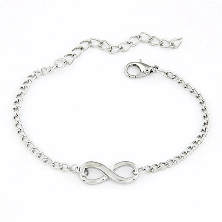 Charm Jewelry Accessories Gold Silver Alloy Simple 8 Shape Adjustable Bracelet Women Engagement Gift Girlfriend Birthday Present (13)