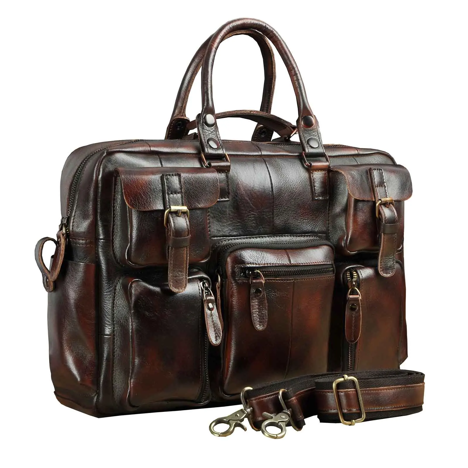 Оригинальная кожаная мужская модная сумка, деловой портфель Commercia Docu, мужской чехол для ноутбука, дизайнерский мужской портфель Attache, сумка 3061-bu - Цвет: burgundy