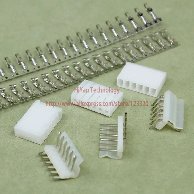 

(50sets/lot) connector CH3.96 Molex 3.96 6Pin Side Entry Pitch:3.96MM 90 degree Pin Header + Terminal + Housing CH3.96-6PW