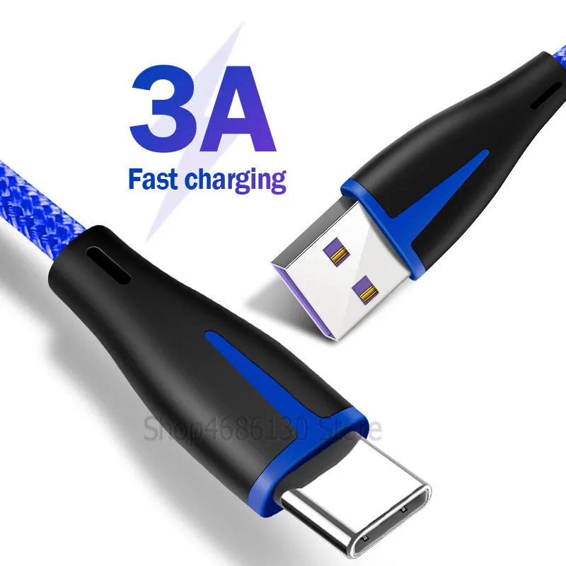 

USB Type C Cable For Samsung S9 S8 Fast Charging Type-C Mobile Phone Charging USB C Cable For Xiaomi Redmi Note 7 Charge Cables