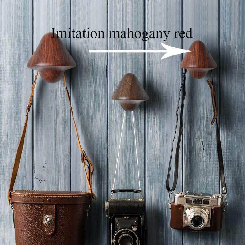 

2 Pcs/Set Simple Creative Resin Mushroom Hanger Decorative Wall Hat Rack Coat Hook Crafts Living Room Furniture