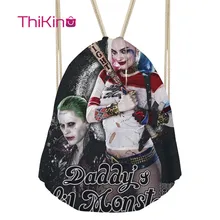 Thikin Harley Quinn Casual Sack for Teenager Kids Mini Backpack Toddler Softback Girls Beach Mochila DrawString Bag