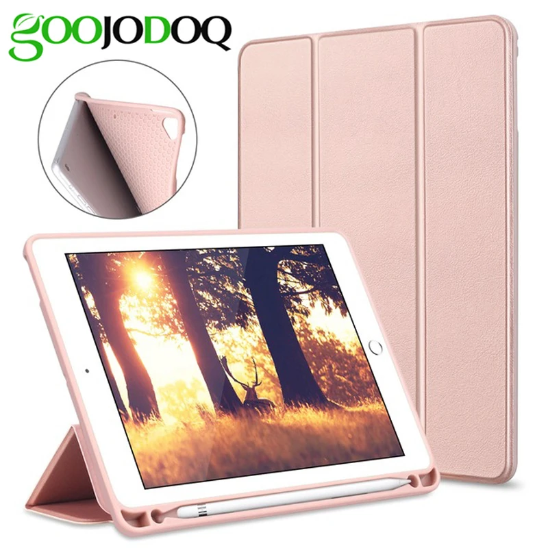

Case For iPad 2018 Holder for iPad Pencil Silicone Soft Shell for iPad 2018 Cover Magnetic Case for model A1893 A1954