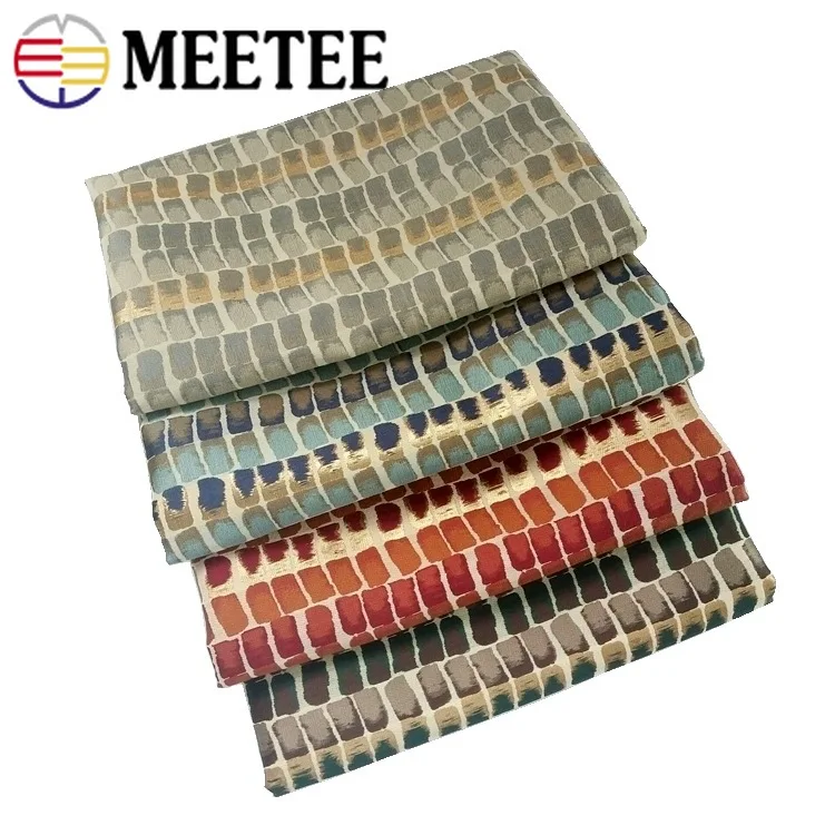 

150cm Width Jacquard Square Pattern Solid Fabric Clothing Curtain Tablecloth Decorative Fabrics Bag DIY Home Textile Accessories