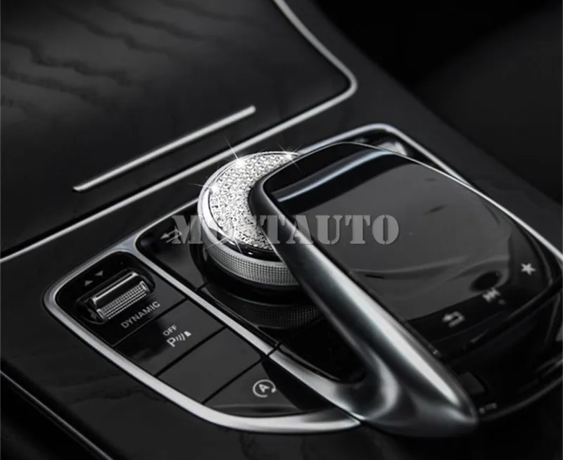 Для Benz GLC X205 X253 Стразы Стиль консоль для кнопок мультимедиа стикеры 2015 2018 1 шт.