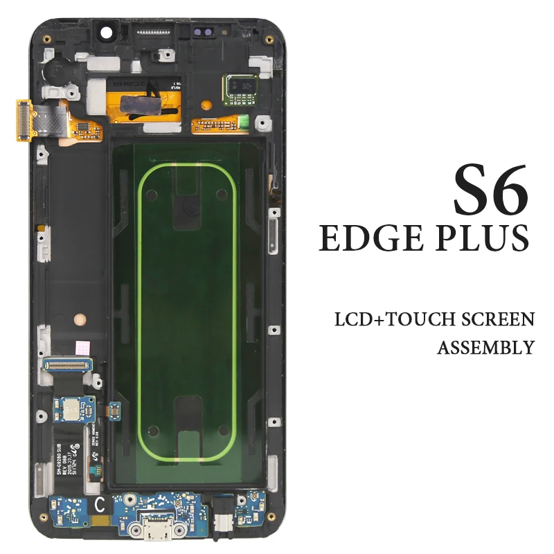 ЖК-дисплей с рамкой без битых пикселей для Samsung S6 edge plus белый синий серый