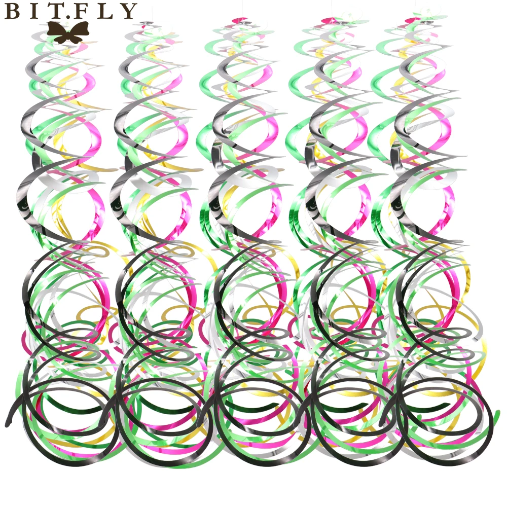 BITFLY 5 шт./упак. потолочное вихревое украшение металлическая фольга для свадьбы