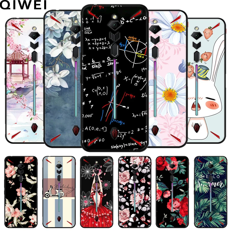 

For ZTE nubia Red Magic 3 Case 6.65'' Black Bumper Coque Painted Soft silicone Back Cover For ZTE nubia Red Magic 3 Phone Cases