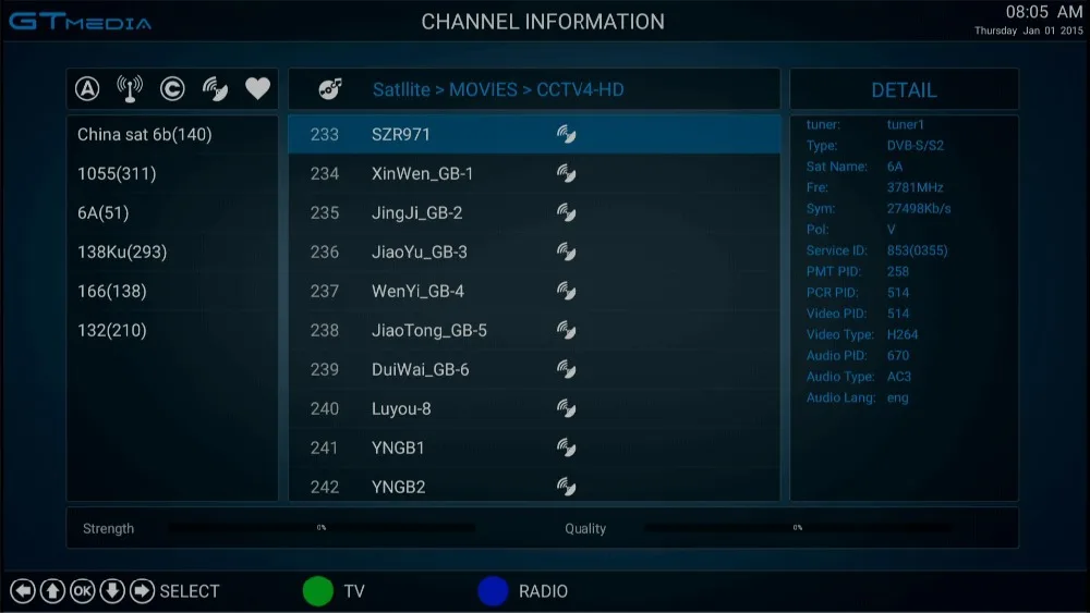 3 шт GTmedia GTS fta спутниковый ресивер DVB S2 Biss VU рецепторов 2 Гб Оперативная память 8 GB Встроенная память S905D 4 K Android tv box Встроенный Wi-Fi CCCAM IP ТВ