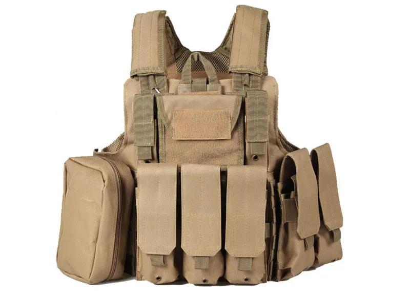 Tactical Molle CIRAS Vest Airsoft Paintball Combat Duty Vest W/Mag