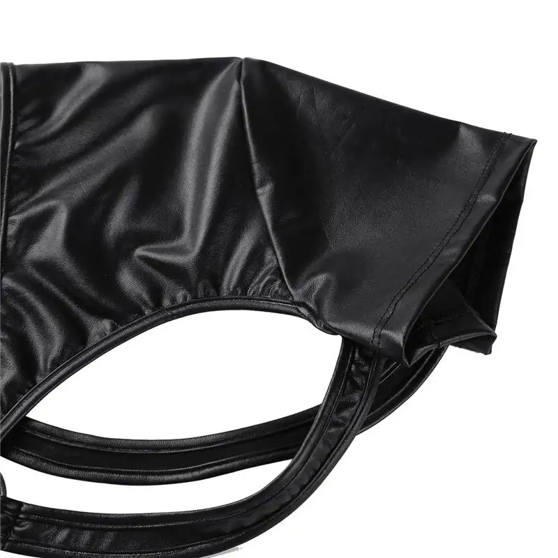 FEESHOW Black Faux Leather Harness Shoulder Bondage Belt Mens Half Tank Top Clubwear Male Stage Costume Crop Tops Chest Bdsm Men -Zentai shop online HTB1A0V7cED.BuNjt ioq6AKEFXa0.jpg