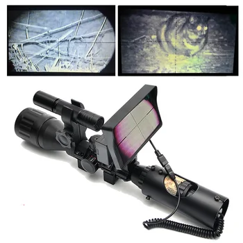 

6-24x50 Night Riflescope Hunting Scopes Infrared Night Sight With Monitor and Flashlight for Air Rifle