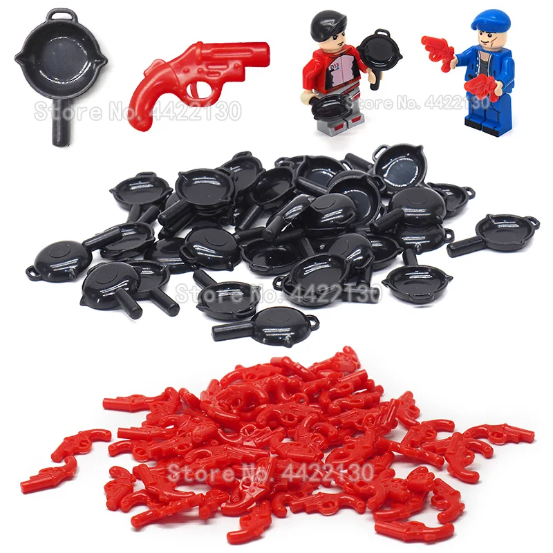 

Legoinglys Military Weapons Set Lot Red Signal Gun Pubg Pan Figures Army Special Forces Field Equipment Toys For Children Gift