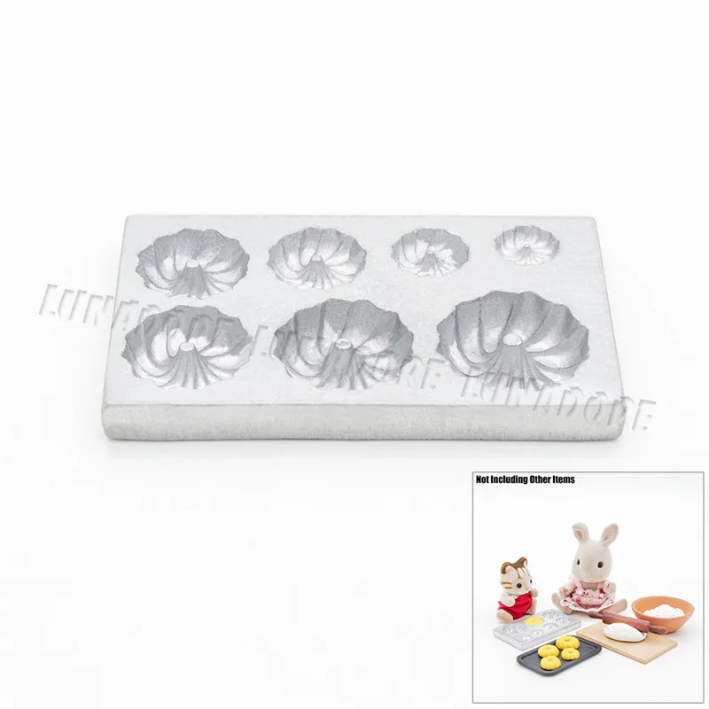 Odoria 1:12 миниатюрные металлические формы для выпечки печенья 7 размеров кухонные принадлежности кукольный домик кухонные принадлежности