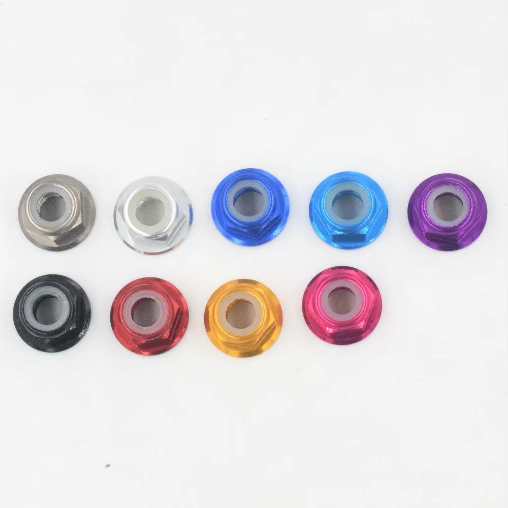 20 pcs aluminum flange nylon insert lock nut m2 m3 m4 m5 m6 nuts