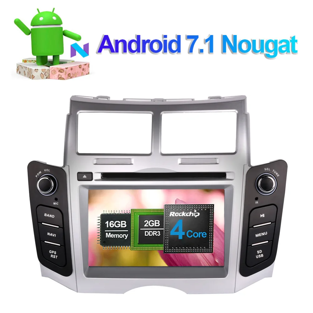 Android 8 0 автомобильный Радио GPS навигация мультимедийный плеер для Toyota Yaris 2005 2006 2007