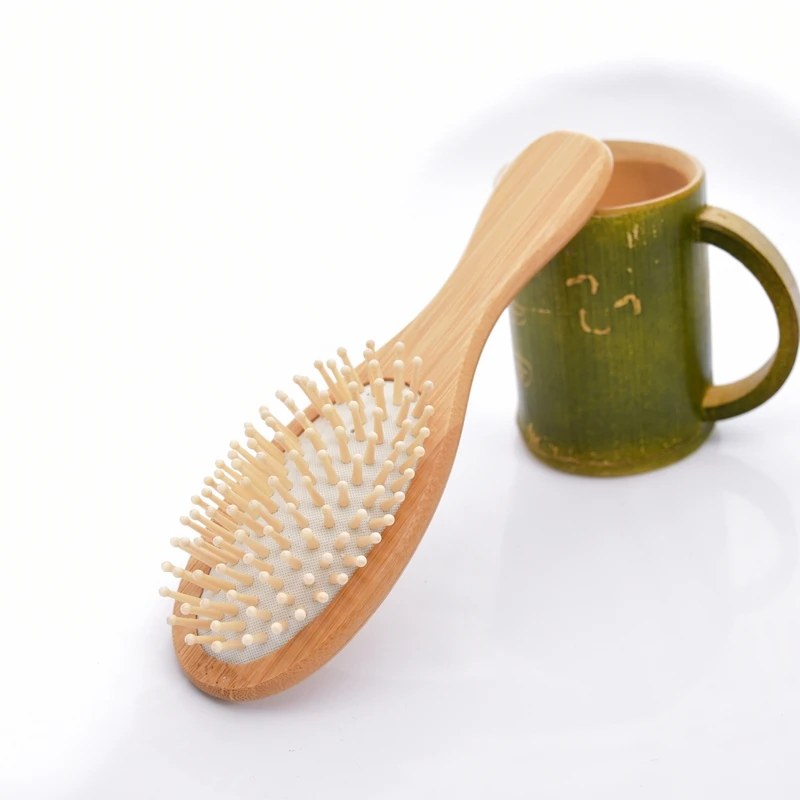 

1PC Wood Bamboo HairBrush Healthy Care Massage Hair Combs Antistatic Detangling Airbag Hairbrush Hair Styling Tool