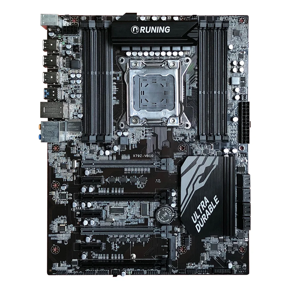 Discount motherboard with 8 DDR3 RAM slots Runing Super X79 LGA2011 motherboard with 4 SATA3.0 ports 4 PCI-E x16 slots mSATA