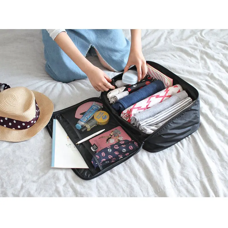 Милые Мультяшные дизайнерские унисекс дорожные сумки из нейлона+ полиэстера вместительные сумки-органайзеры для багажа
