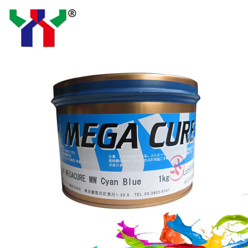 MEGACURE УФ офсетная печатная краска Cyan 1кг/can | Компьютеры и офис