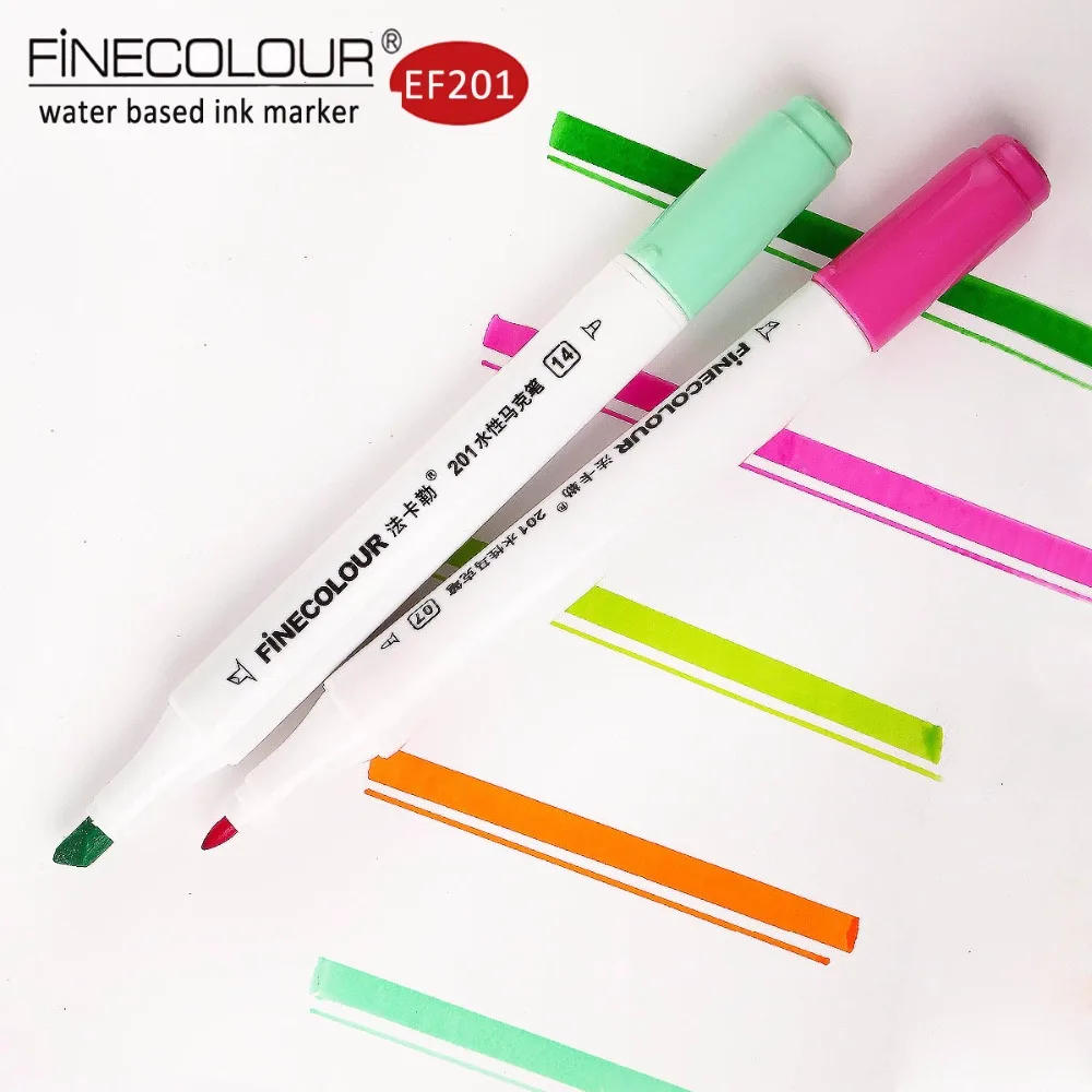 Finecolur Watercolor Art Markers Aquarelle Washable Pens 12/24/36 Set
