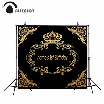 

Allenjoy camera fotografica vintage gold black birthday custom background photocall camera photography custom