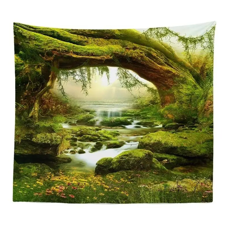 3D Print Tapestry Wall Hanging Wishing Trees Psychedelic Decorative Wall Carpet Bed Sheet Bohemian Hippie Home Decor Couch Throw - Цвет: Style04