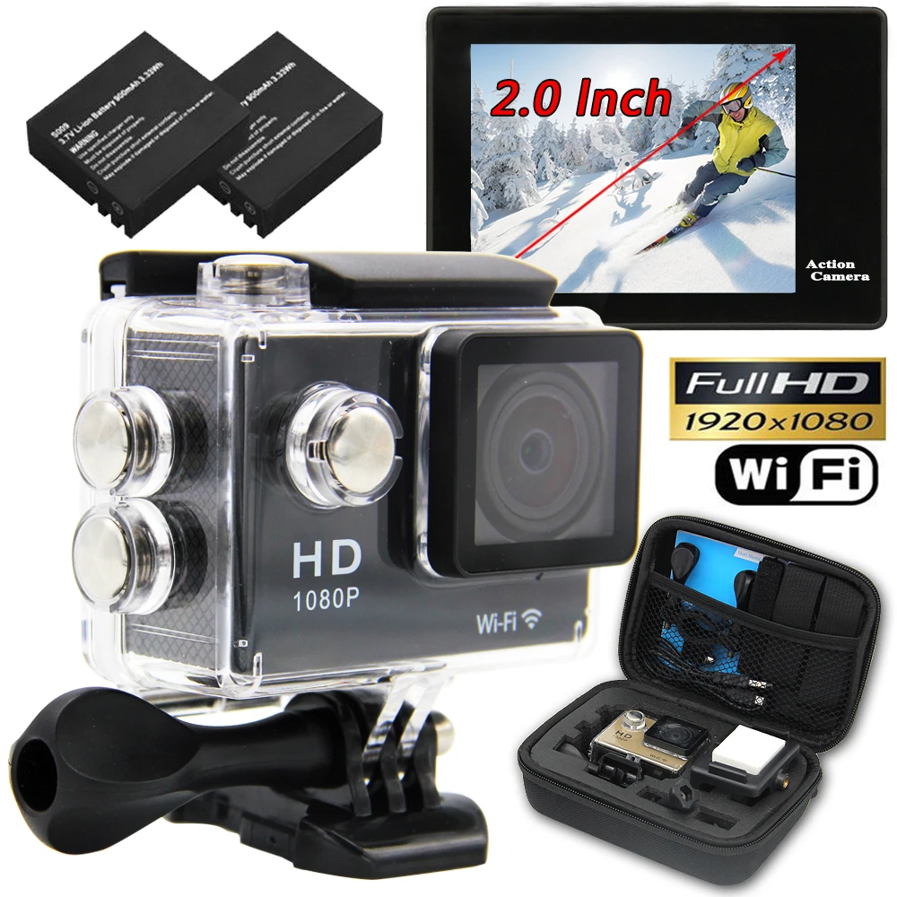 Waterproof WIFI N9 Sports Camera Travel Kit Action DV 1080P Full HD 2