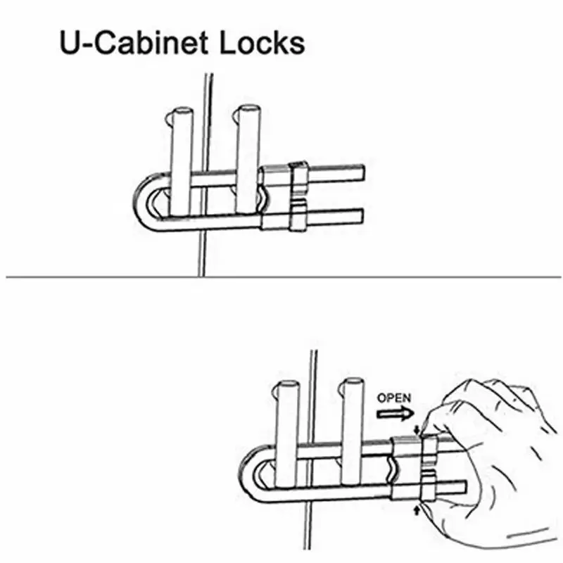 1 шт. Горячая u-образный замок Детская безопасность шкафа защелки ребенок безопасный шкаф дома Кухня Дверь замки безопасности