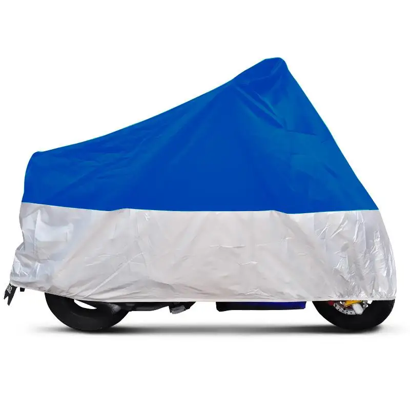 XXL Blue Silver Lightweight 180T Polyester Breathable Fabric Motorcycle